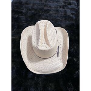 Vintage Stevens Western 6 3/4 Straw Summer Cool Weather Country Cowboy Cowgirl